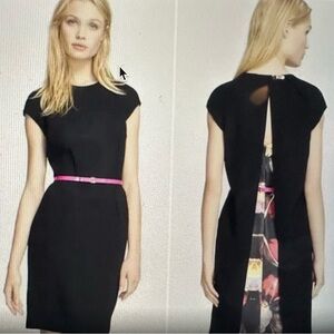 Ted Baker London Black Dress with Pink Accents